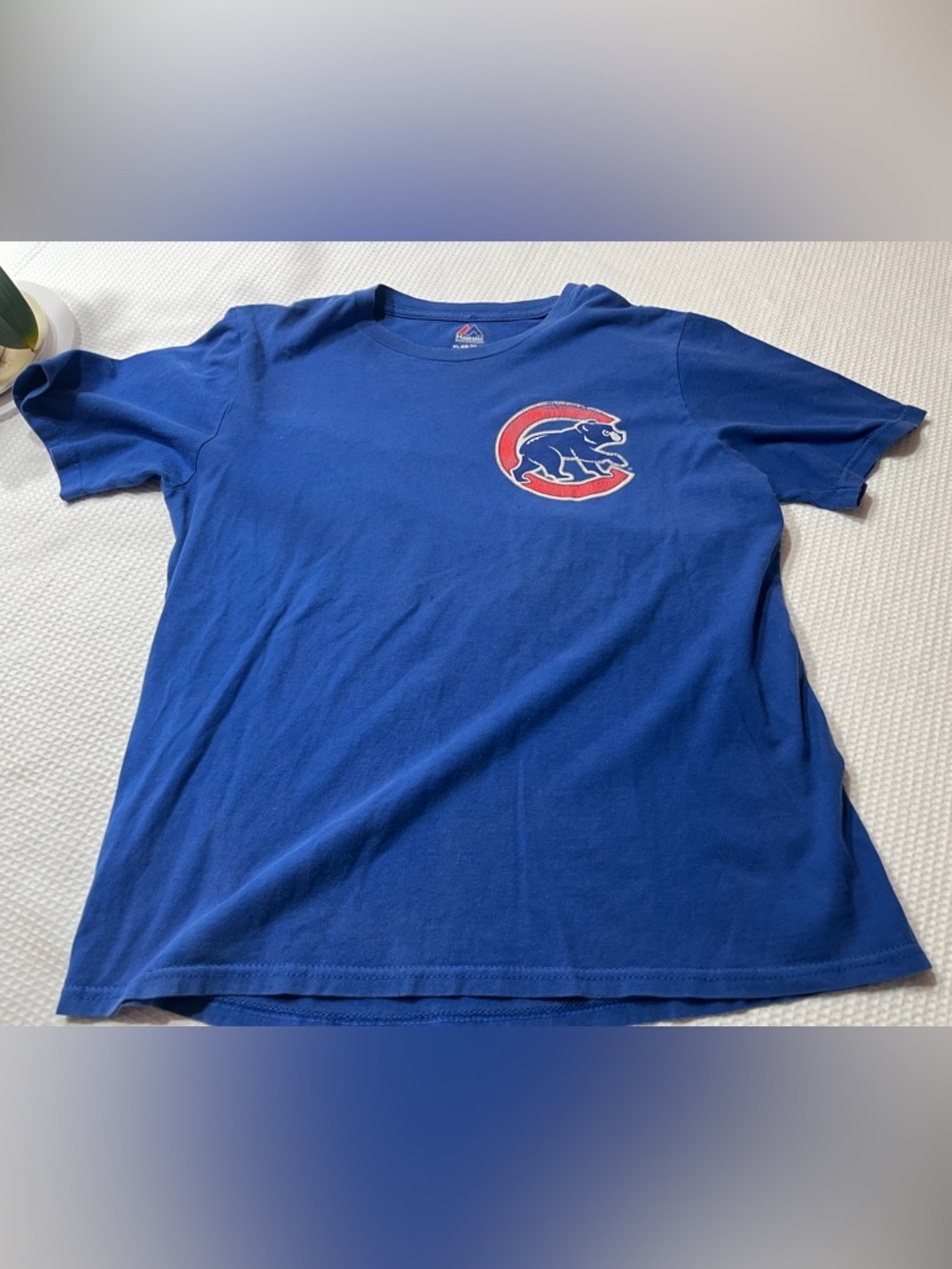KRIS BRYANT #17 CHICAGO CUBS MAJESTIC BLUE MLB TEE SHIRT ….youth XL